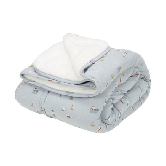 Bassinet Blanket Sailors Bay Blue - My Little Thieves