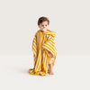 Yellow Striped Print  Poncho  Towel - 65 x 65 cm