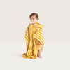 Yellow Striped Print  Poncho  Towel - 65 x 65 cm