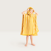 Yellow Striped Print  Poncho  Towel - 65 x 65 cm