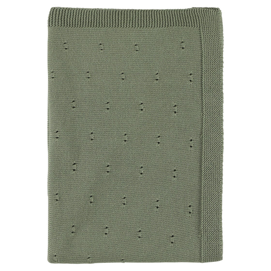 Knitted blanket | 75x100cm - Olive - My Little Thieves