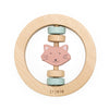 Wooden round rattle - Mrs. Cat