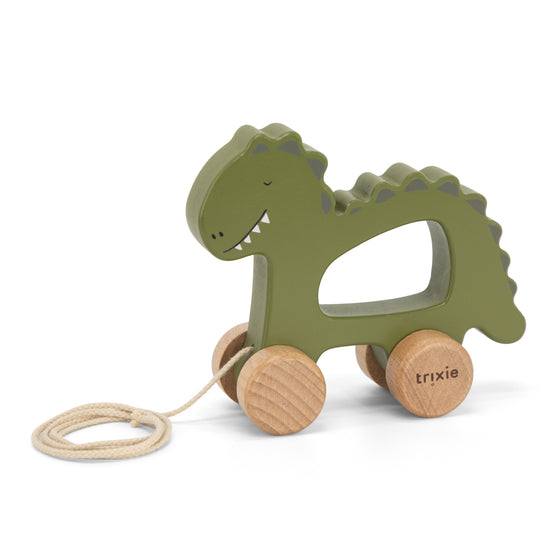 Wooden Pull Along Toy - Mr. Dino - My Little Thieves