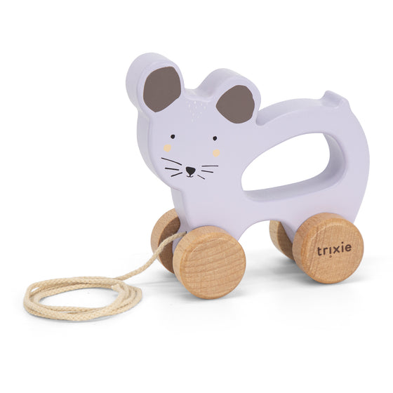 Wooden Pull Along Toy - Ms. Mouse - My Little Thieves