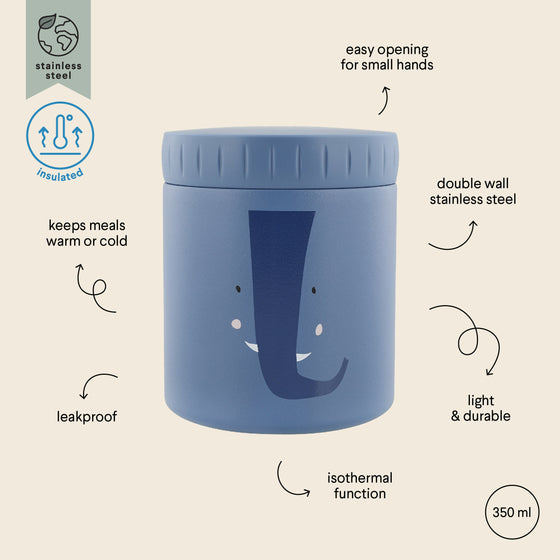 Insulated Food Jar (350ml) - Mrs. Elephant