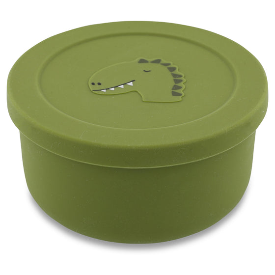 Silicone Snack Box with Lid - Mr. Dino