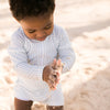 Blue White Striped Baby  Boy Swimsuit