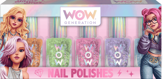 Nail Polish Pack Of 5 Bottles Wow Generation