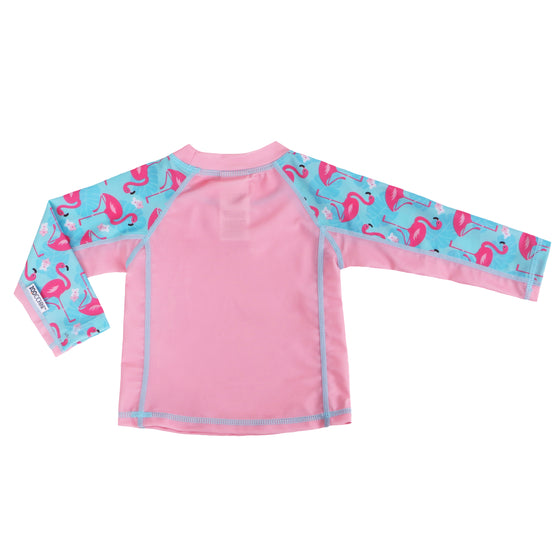 Baby Rash Guard Long Sleeved Swim Top - Flamingo - My Little Thieves