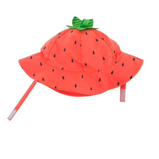 Baby Ruffled Swimsuit & Sunhat Set - Strawberry - My Little Thieves