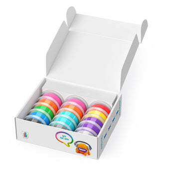 Aliens Set - Colorful Modeling Kids - Air Dry Clay Kit 15 cans and Sculpting Tools with Fun Interactive Instructions App - My Little Thieves