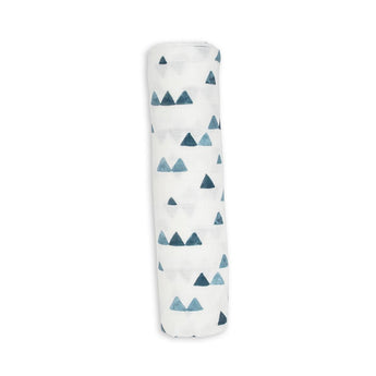 Bamboo Swaddle - Navy Triangles - My Little Thieves