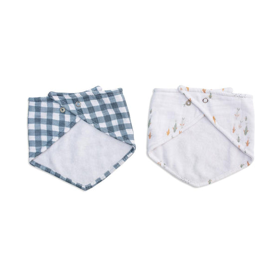 Bandana Bibs - Fish / Navy Gingham - My Little Thieves