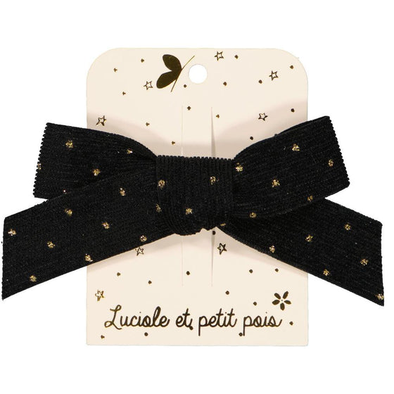 Black Velvet Ribbon Princess Hair Clip - My Little Thieves