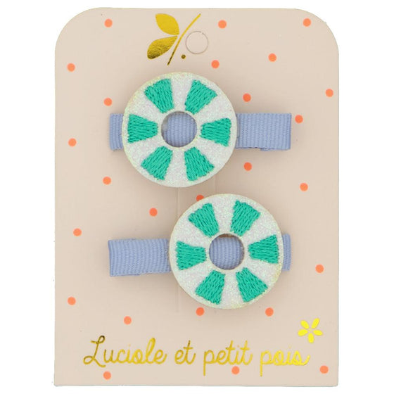 Buoy hair clips - Light green (pair) - My Little Thieves