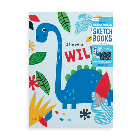 Dino Days Doodle Pad Duo Sketchbooks - Set of 2 - My Little Thieves