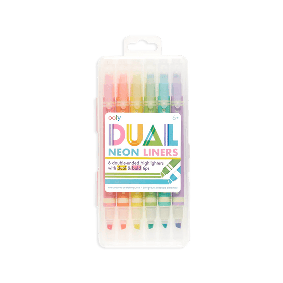 Dual Liner Double Ended Neon Highlighters - Set of 6 - My Little Thieves