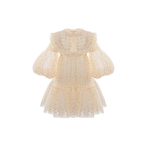 Gold Tulle Dress - For Special Occasions - My Little Thieves