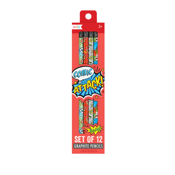 Graphite Pencils - Set of 12 - Comic Attack - My Little Thieves