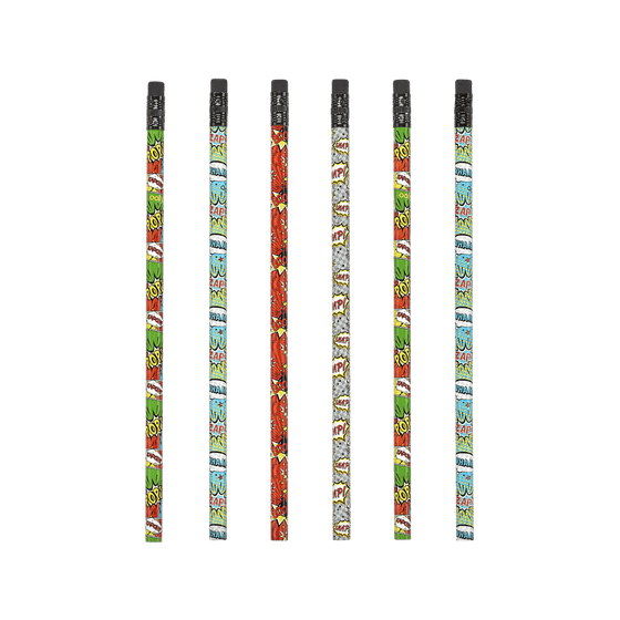 Graphite Pencils - Set of 12 - Comic Attack - My Little Thieves