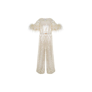 Ivory Sequin Jumpsuit - My Little Thieves