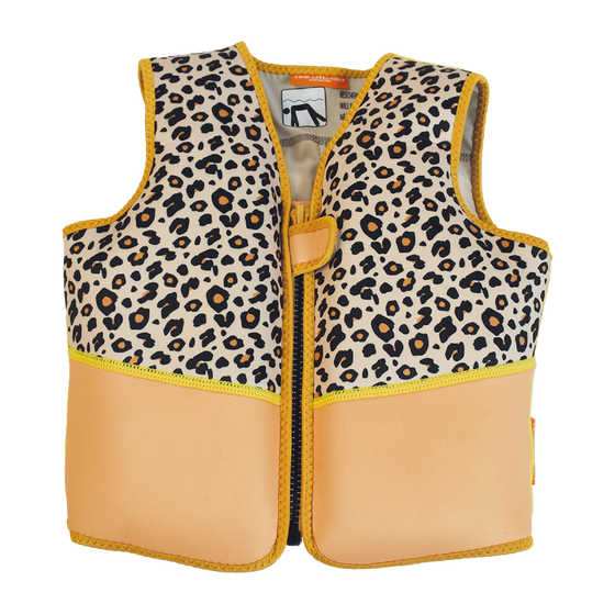 Beige Leopard Swimming Vest - 3-6 years 18-30 kg