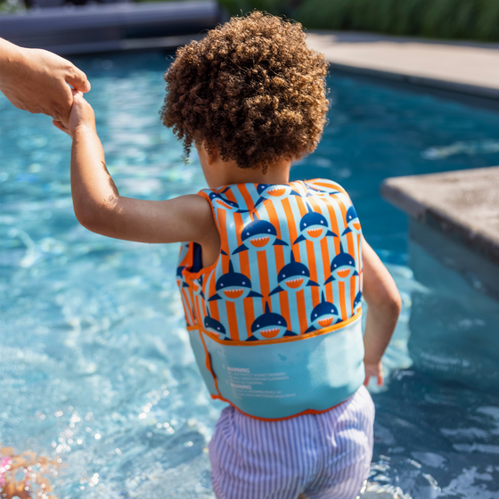 Shark orange Swimming Vest 3-6 years up to 18-30 kg