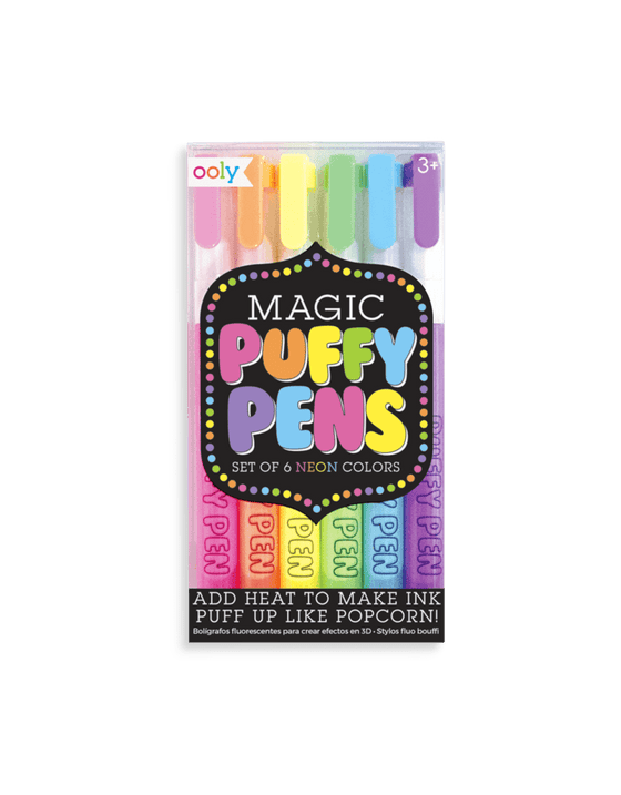 Magic Neon Puffy Pens - Set of 6 - My Little Thieves