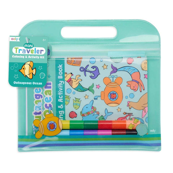 Mini Traveler Coloring & Activity Kit - Outrageous Ocean - My Little Thieves