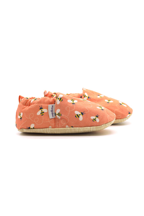 Non-Slip Moccasins - Bee Happy