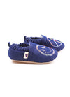 Non-Slip Moccasins -  Denim Happy Peace