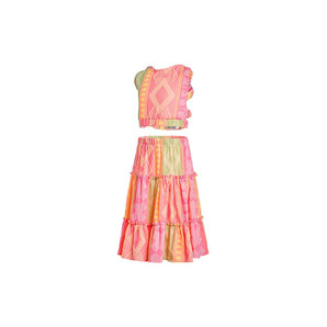 Multicolored Geometric Top & Skirt Set - My Little Thieves