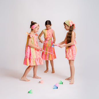 Multicolored Geometric Top & Skirt Set - My Little Thieves