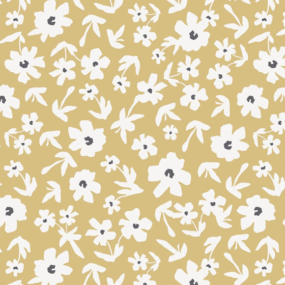 Muslin Change Pad Cover - Yellow Wildflowers - My Little Thieves