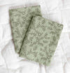 Muslin Cloth 2 Pack - Leaves Sage - My Little Thieves