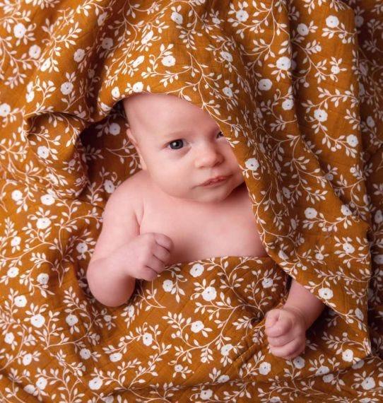 Muslin Cloth XL Blossom - Caramel - My Little Thieves