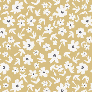 Muslin Crib Sheet - Yellow Wildflowers - My Little Thieves