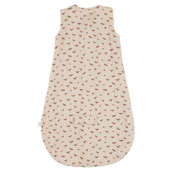 Muslin Sleeping Bag | 70cm - Babbling Birds - My Little Thieves