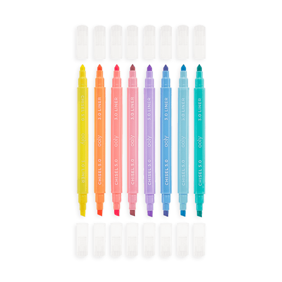 Pastel Liners Double Ended Highlighters - Set of 8 - My Little Thieves