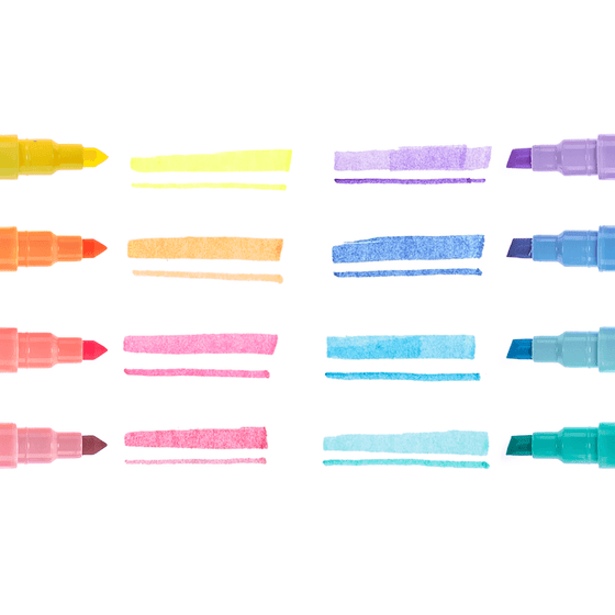 Pastel Liners Double Ended Highlighters - Set of 8 - My Little Thieves