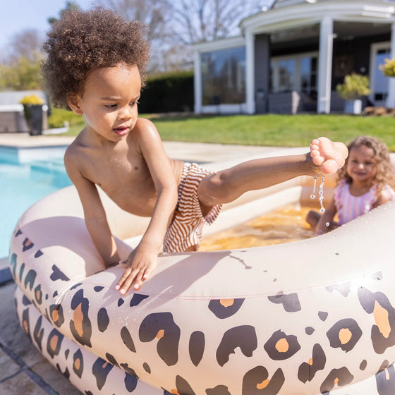 Beige Leopard printed Paddling Inflatable Pool 210 cm