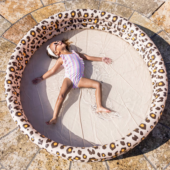 Beige Leopard Printed Children's Pool Inflatable 150cm