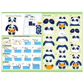 Sewing My First Doll - Mom & Baby Panda Kit - My Little Thieves