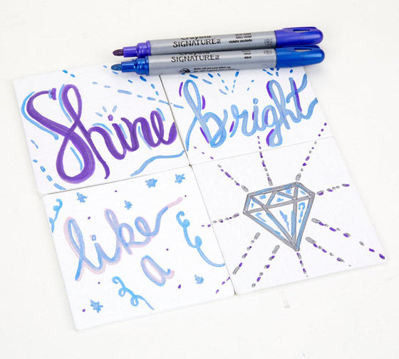 Signature Metallic Outline Paint Markers, 6 Count - My Little Thieves