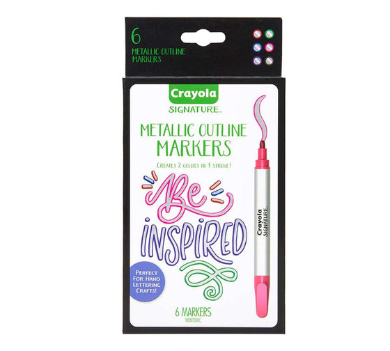 Signature Metallic Outline Paint Markers, 6 Count - My Little Thieves