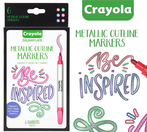 Signature Metallic Outline Paint Markers, 6 Count - My Little Thieves