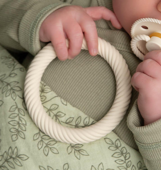 Silicone Teether Classic Sage Cream - My Little Thieves