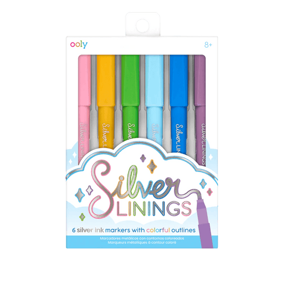 Silver Linings Outline Markers - Set of 6 - My Little Thieves