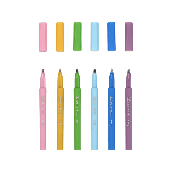 Silver Linings Outline Markers - Set of 6 - My Little Thieves