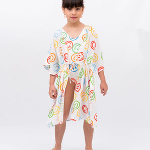 Smile Rainbow Girl Swimwear Cover Up - My Little Thieves